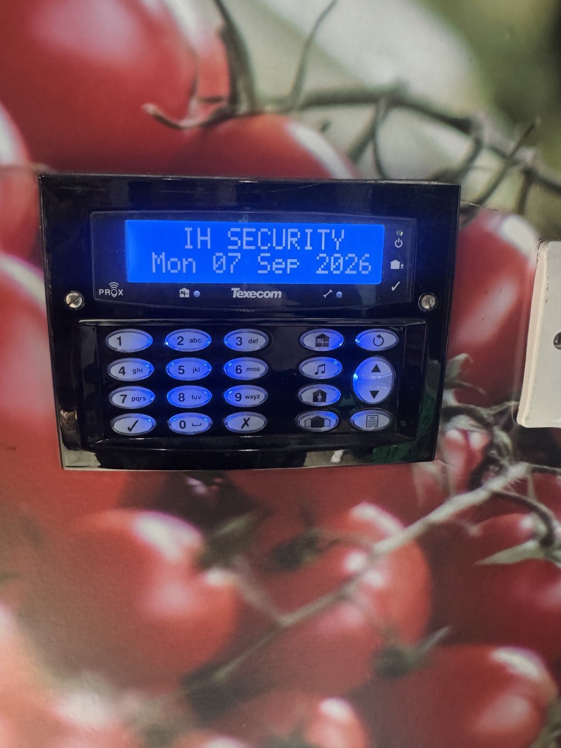Texecom alarm keypad