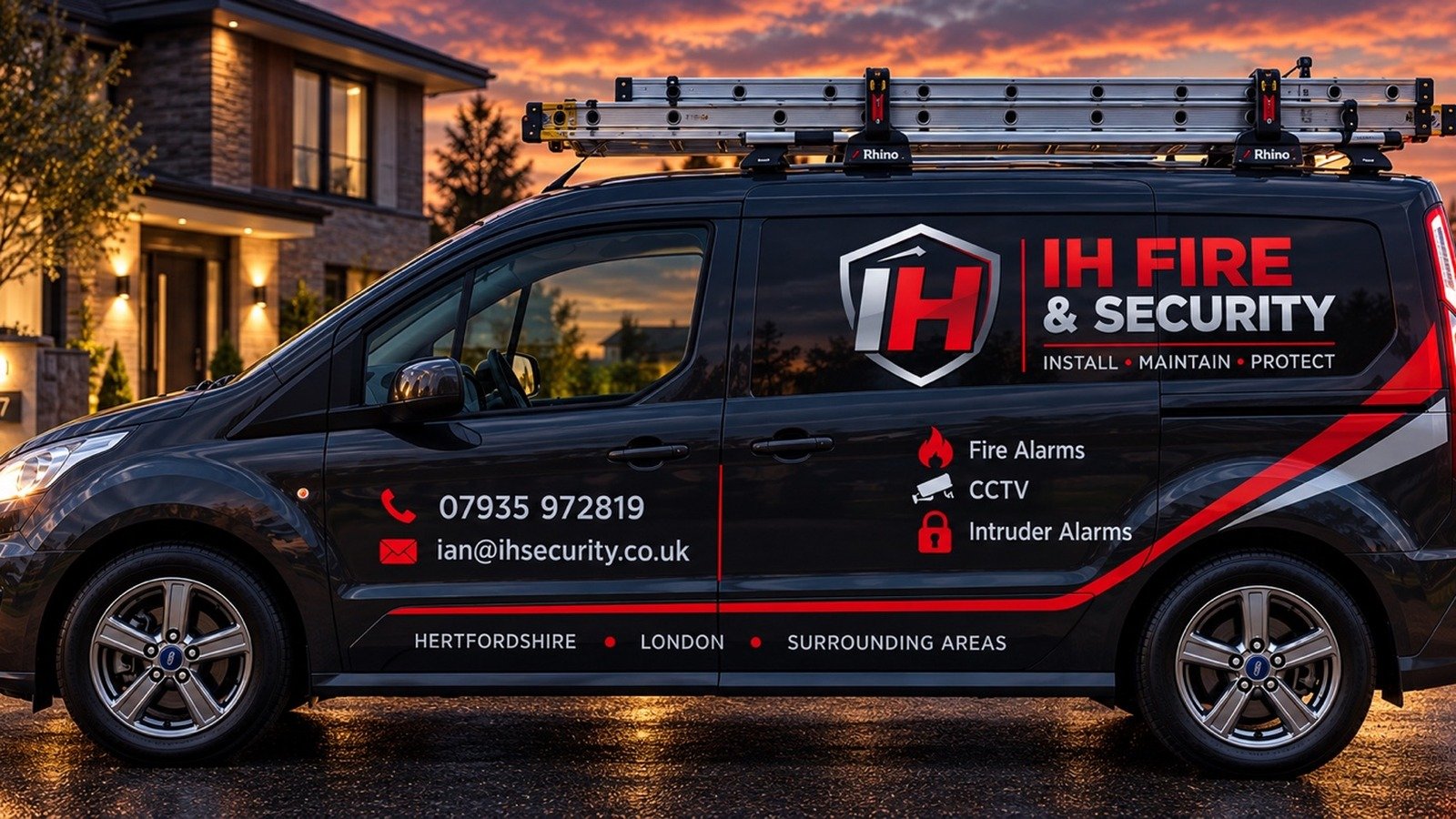 IH Fire & Security service van